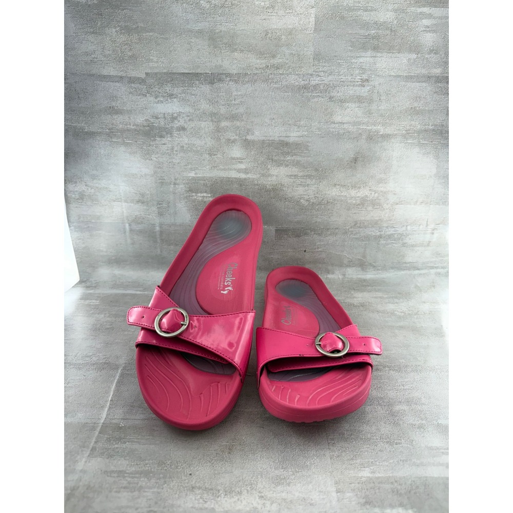 Tony Little Cheeks Health Sandals Hot Pink Slide Incline Motion Tech Women Sz 10